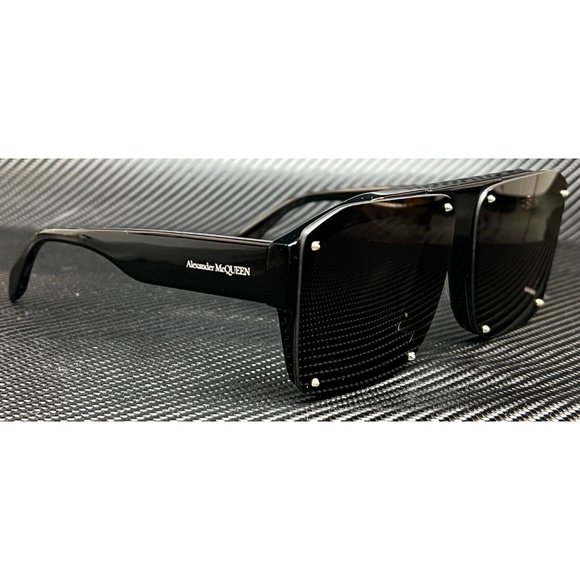SALE! Alexander Mcqueen Blacked Out White Letter Unisex Sunglasses main image 4